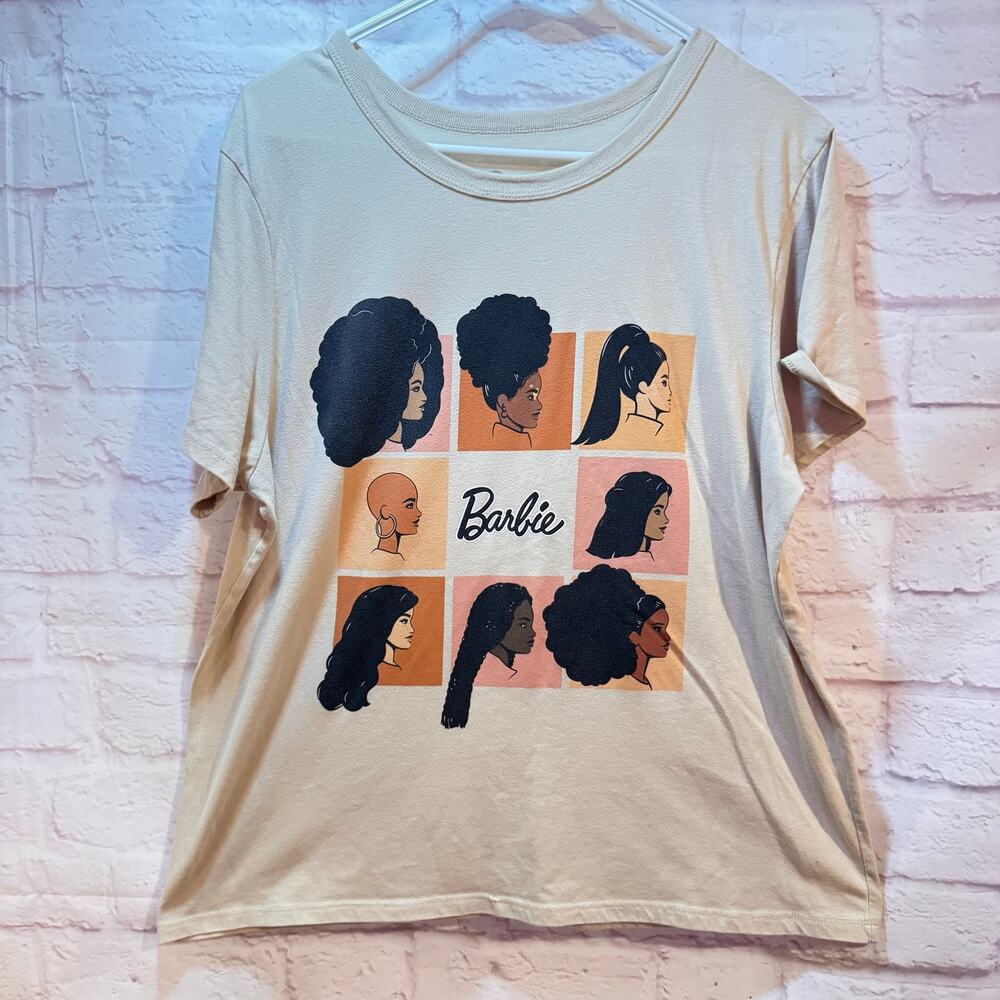 Barbie beige diversity faces Sz XL beige t-shirt #diversity #Barbie